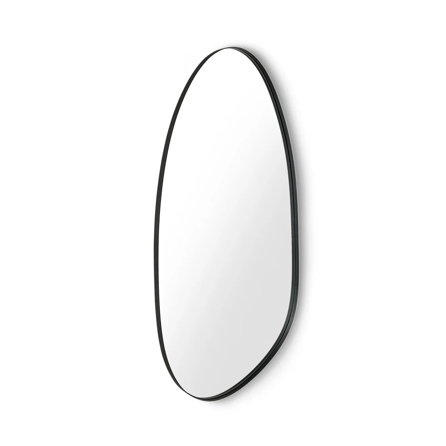 Marino Organic Shaped Black Wall Mirror